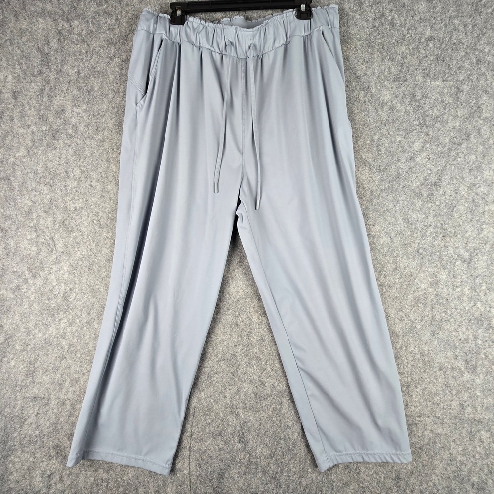 32 Degrees Cool Pants Women XL Blue Gray Relaxed Fit Drawstring Active Lounge